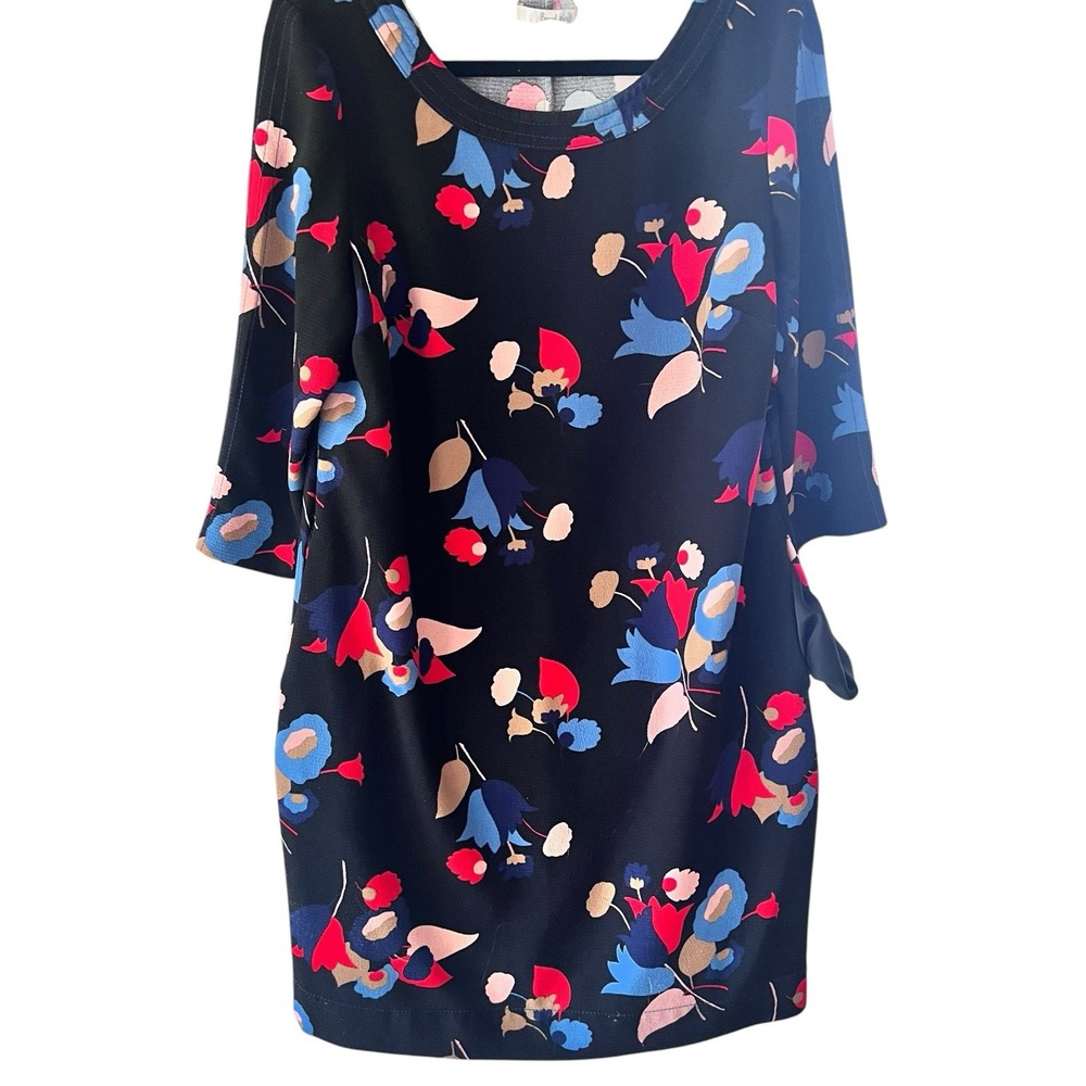 BODEN Sz 10 Alda Shift Dress Black Posey Mod Floral  Abstract‎ Artsy Bloomcore - Picture 3 of 8